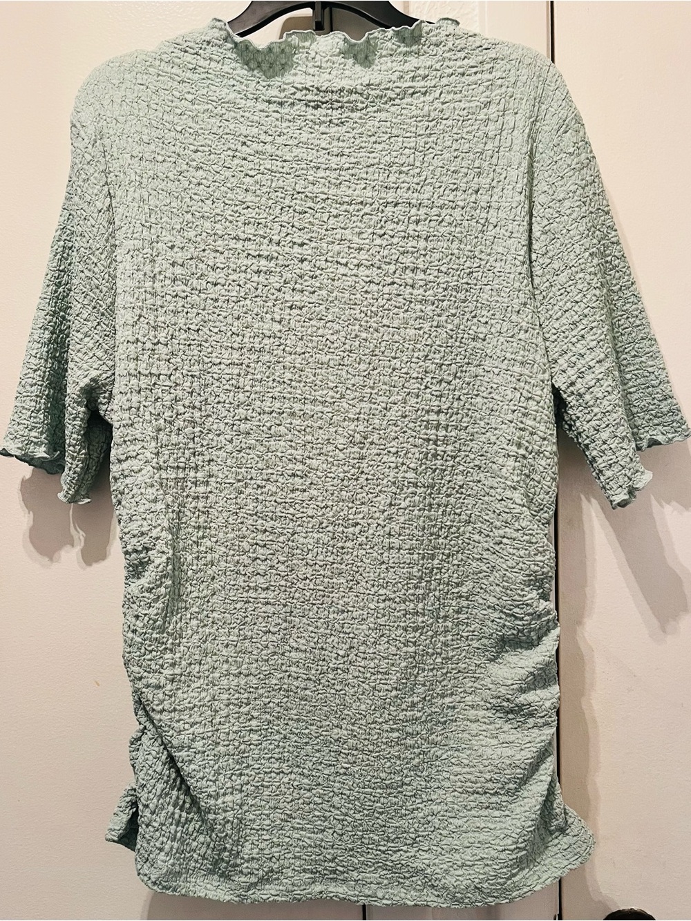 NWT - Light Green Textured Short-Sleeve Women’s Shirt